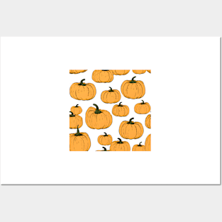 Pumpkin Pattern 2 Posters and Art